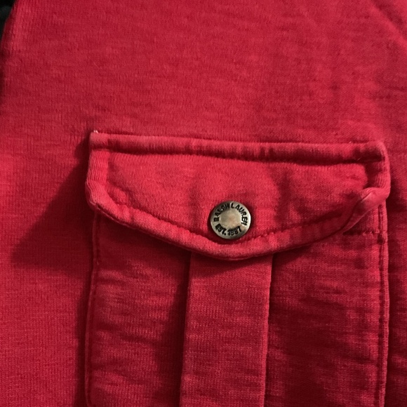 Men’s Vintage Polo by Ralph Lauren 1/4 Zip/Snap Pullover Sweatshirt, Medium - Picture 4 of 8